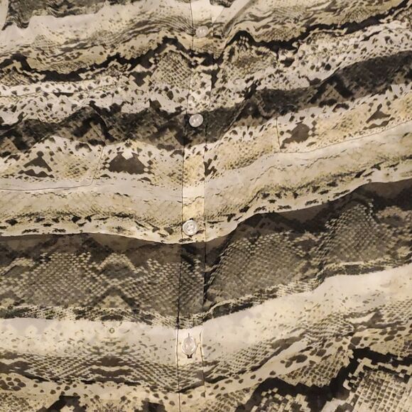 Skye's The Limit womens XL cream & gray snakeskin fully sheer tunic swim… - Picture 8 of 11